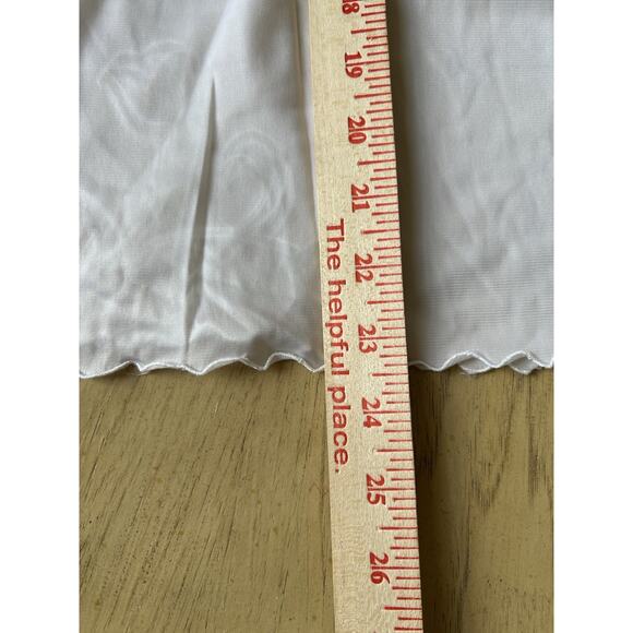 Vintage Half-Slip Women’s Wedding Sexy Ivory Nylon Lace Trim Floral White 70s M - Picture 10 of 10